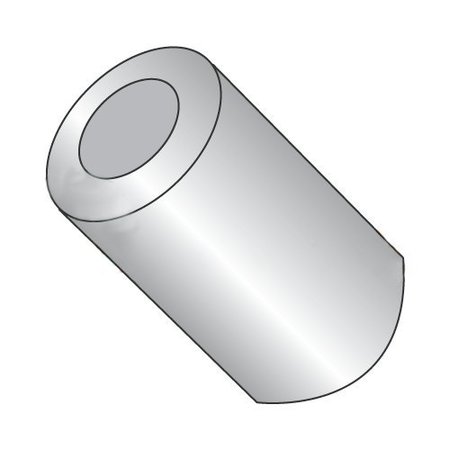NEWPORT FASTENERS Round Spacer, #6 Screw Size, Plain Aluminum, 13/16 in Overall Lg, 0.140 in Inside Dia 983156
